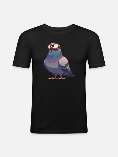 Pigeons Pigeon - Men's Slim Fit T-Shirt - black