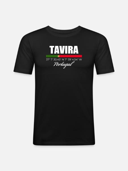 Tavira - Men's Slim Fit T-Shirt - black
