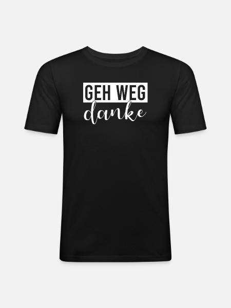 Va-t’en, merci - T-shirt près du corps Homme - noir
