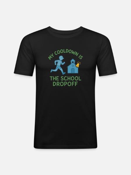 Running Mom, Dad, Jogging Parents - Men's Slim Fit T-Shirt - black