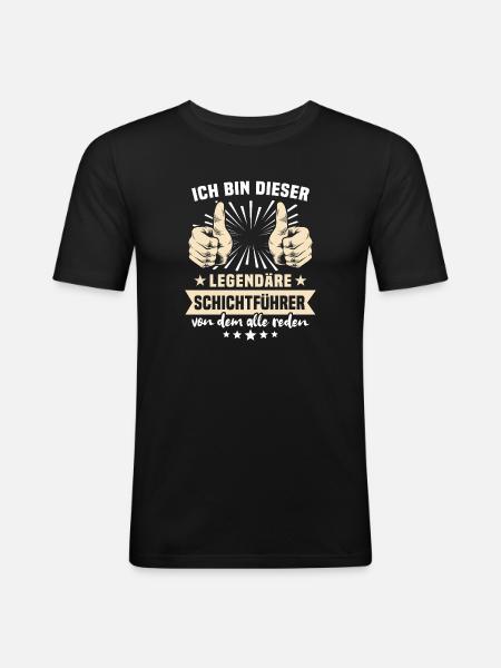 Shift Leader Sayings - Men's Slim Fit T-Shirt - black