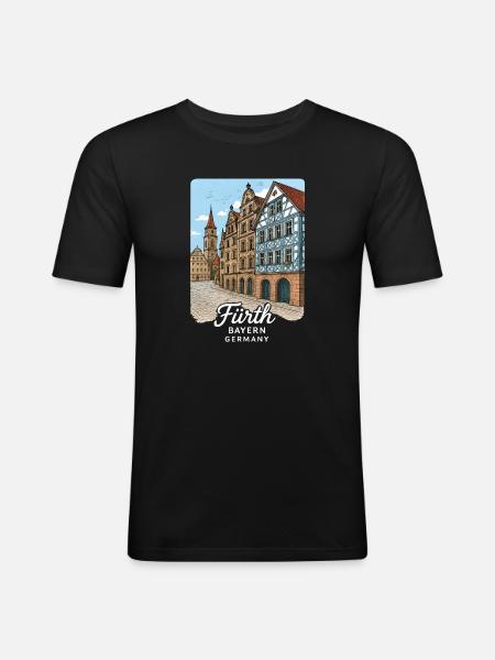 Fürth - Männer Slim Fit T-Shirt - Schwarz