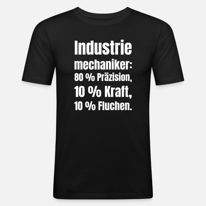 Industriemechaniker - Männer Slim Fit T-Shirt - Schwarz