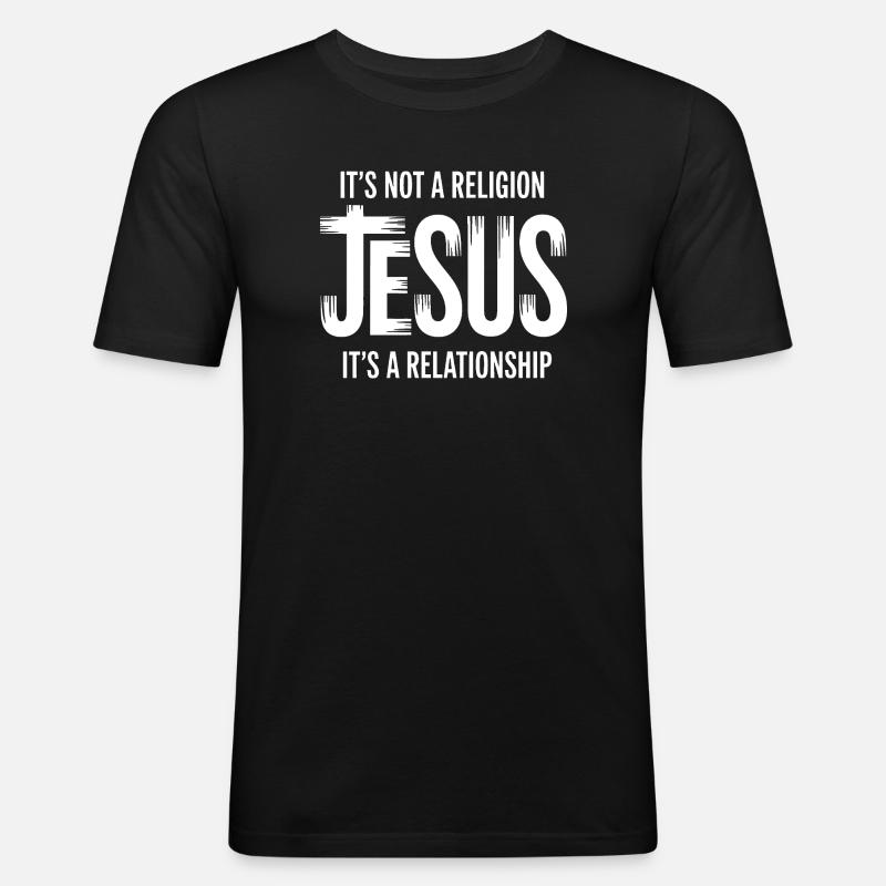Jesus Relationship Tee Design - Men's Slim Fit T-Shirt - black