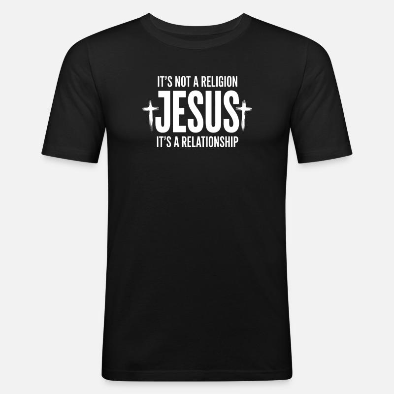 Jesus Relationship Graphic Tee - Men's Slim Fit T-Shirt - black