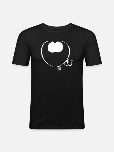 Filou kro mooing - Men's Slim Fit T-Shirt - black