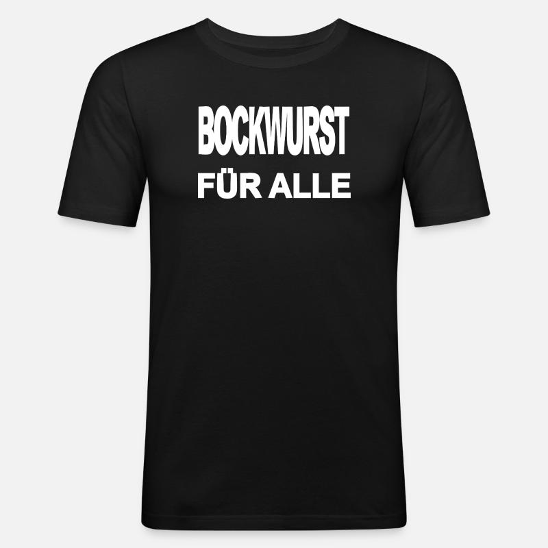 Bockwurst - Männer Slim Fit T-Shirt - Schwarz