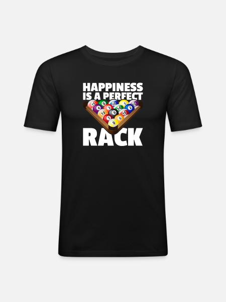 Perfect rack funny billiards billiard player - Men's Slim Fit T-Shirt - black