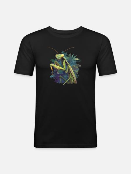 Gottesanbeterinnen Gottesanbeterin - Männer Slim Fit T-Shirt - Schwarz
