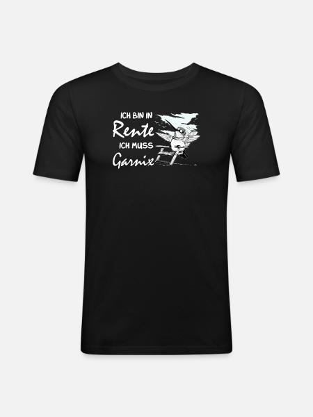 Funny German retirement design - Men's Slim Fit T-Shirt - black