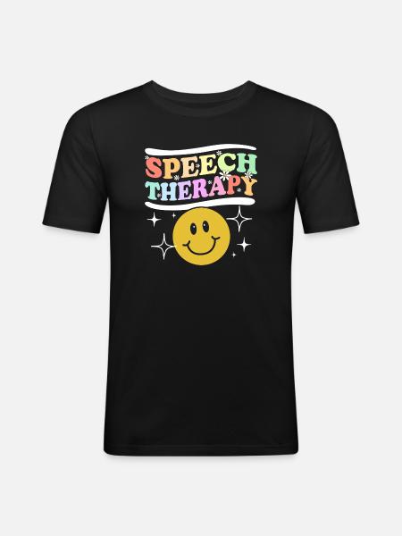 Logopädie Sprachtherapeut Logopäde - Männer Slim Fit T-Shirt - Schwarz