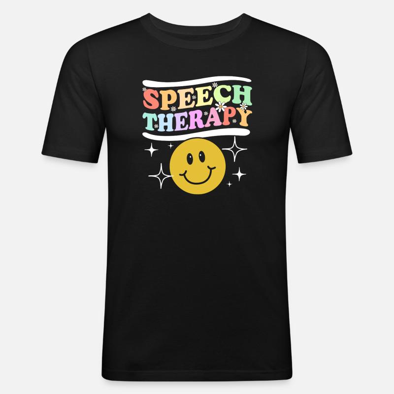 Logopädie Sprachtherapeut Logopäde - Männer Slim Fit T-Shirt - Schwarz