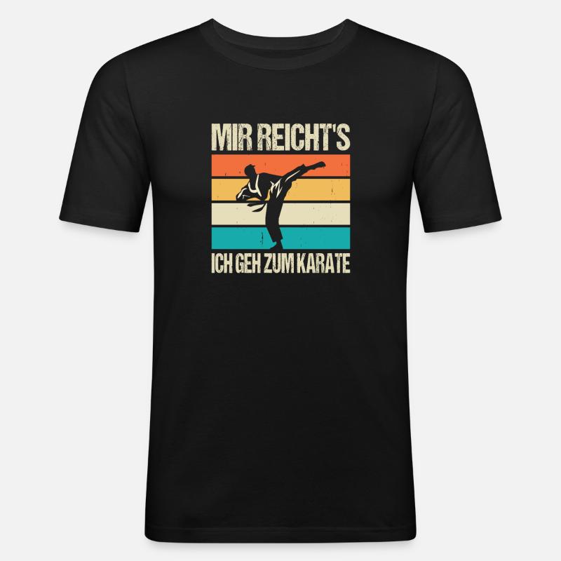 Karate Training Geschenke Karatetraining - Männer Slim Fit T-Shirt - Schwarz