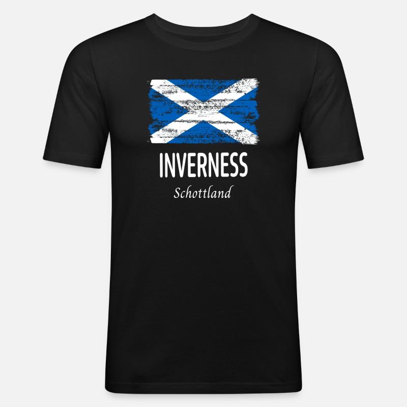 Inverness - Männer Slim Fit T-Shirt - Schwarz