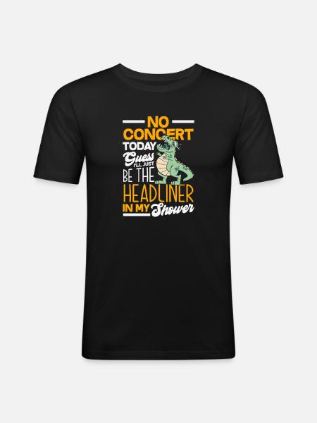 No concert today sad music - Men's Slim Fit T-Shirt - black