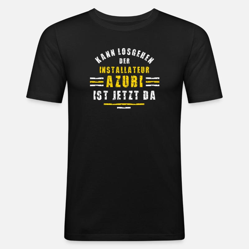 Installer Trainee Training Apprenticeship Trainee - Men's Slim Fit T-Shirt - black