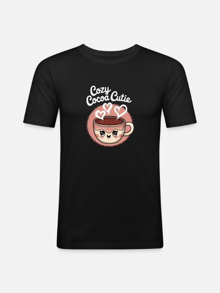 Cocoa Mignon Douillet - T-shirt près du corps Homme - noir