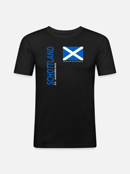 St. Andrews - T-shirt près du corps Homme - noir