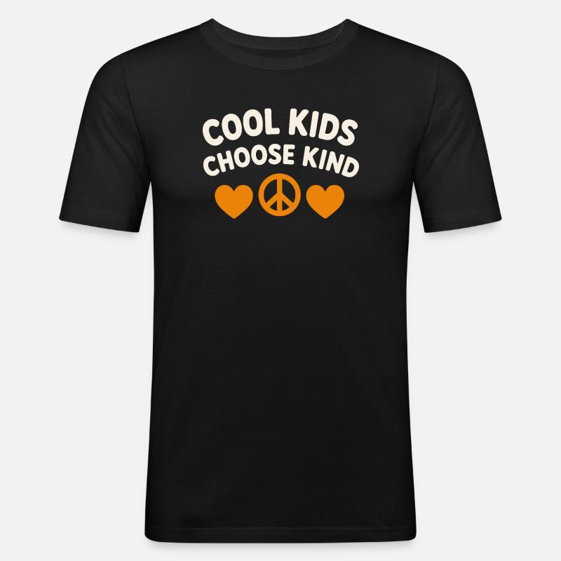 Anti-mobbing-freundlichkeit, Stehen Sie - Männer Slim Fit T-Shirt - Schwarz