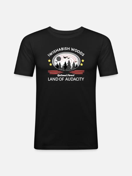 Iwishabish woods - Männer Slim Fit T-Shirt - Schwarz