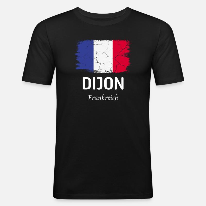 Dijon - Männer Slim Fit T-Shirt - Schwarz