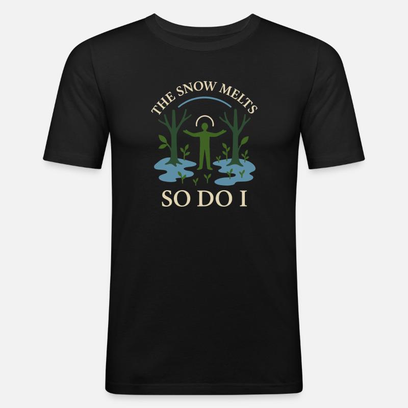 Forest Walk Overthinker Mental Reset - Men's Slim Fit T-Shirt - black