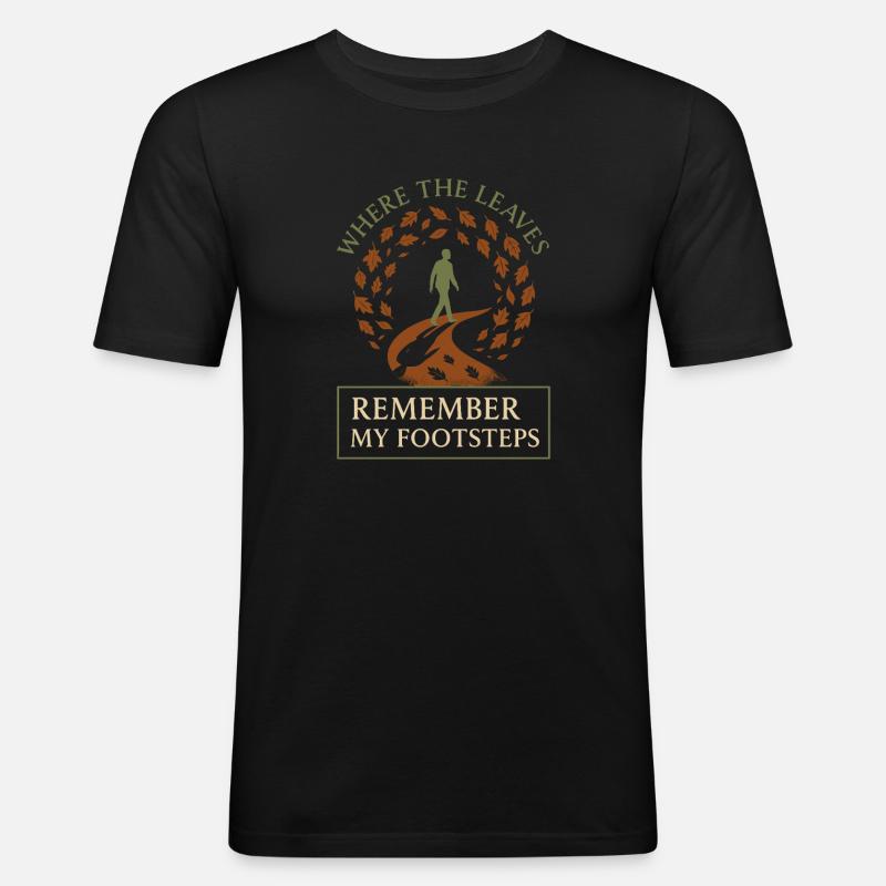 Forest Walk Overthinker Mental Reset - Männer Slim Fit T-Shirt - Schwarz