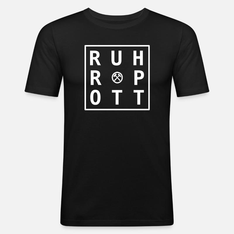 Ruhrpott Merch Design, Geschenk & Souvenir - Männer Slim Fit T-Shirt - Schwarz