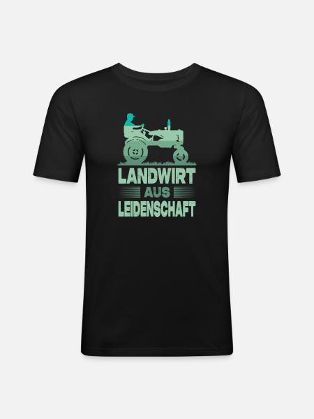 Farmer Gifts Agriculture Tractor Farmer - Men's Slim Fit T-Shirt - black