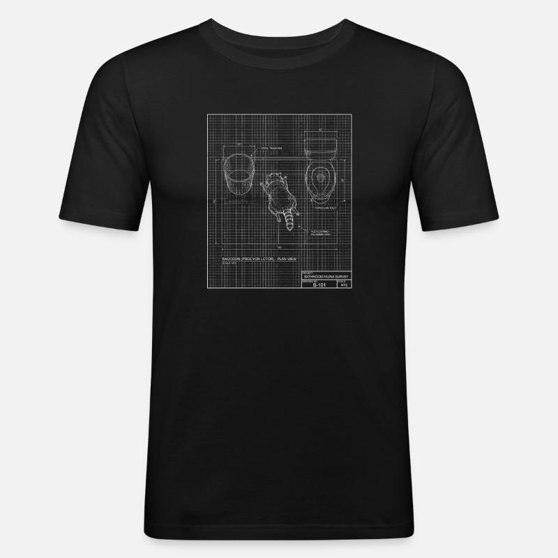 Trashed Panda Meme - Männer Slim Fit T-Shirt - Schwarz