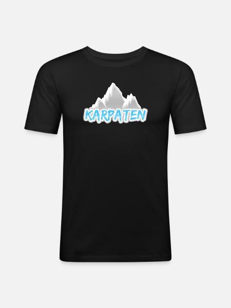 Carpathian Mountains - Men's Slim Fit T-Shirt - black