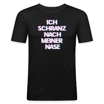 Hardtekk Tekk - Männer Slim Fit T-Shirt - Schwarz - Vorne - Nik (191cm)