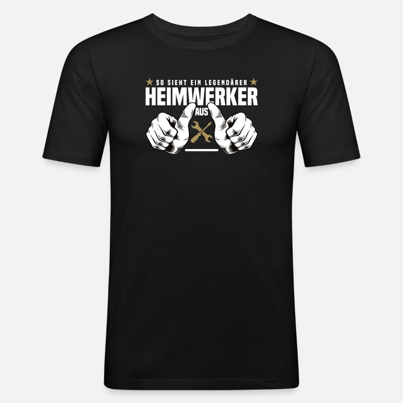Heimwerker - Männer Slim Fit T-Shirt - Schwarz