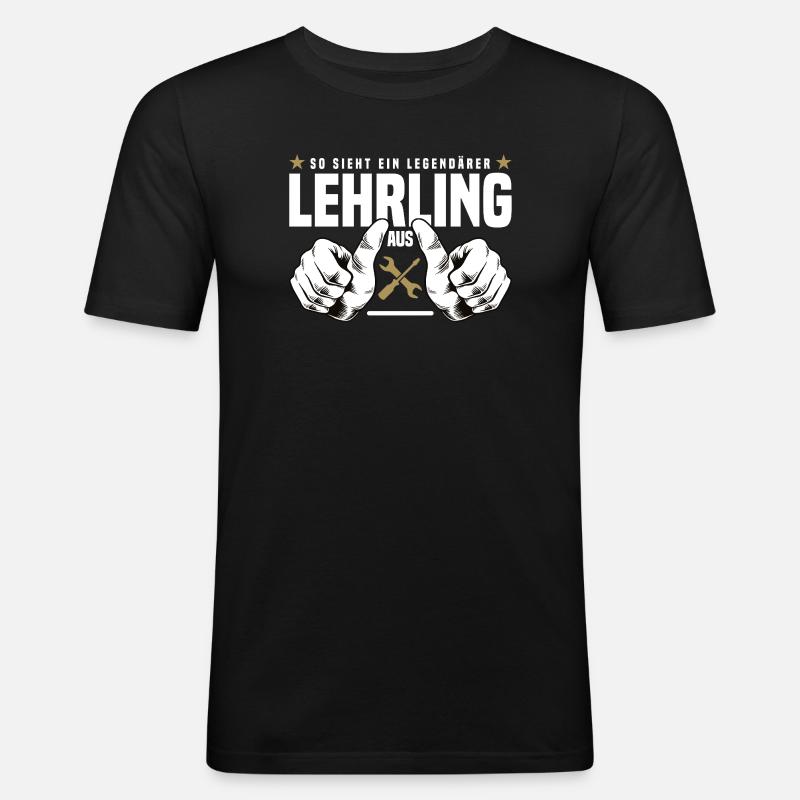 Lehrling - Männer Slim Fit T-Shirt - Schwarz