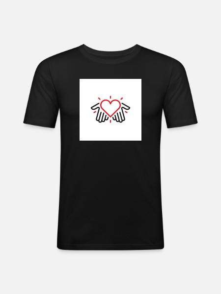 Hands of love - Men's Slim Fit T-Shirt - black