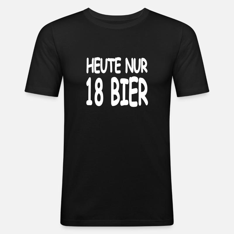 Bier - Männer Slim Fit T-Shirt - Schwarz