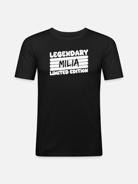 Name Milia - Men's Slim Fit T-Shirt - black