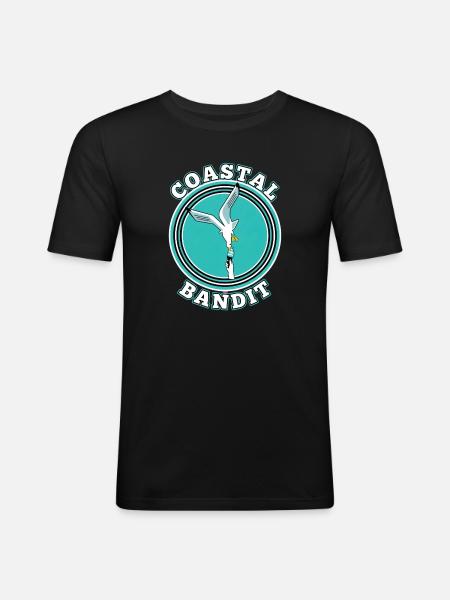 Küstenbandit Möwe Stiehlt Eis - Men's Slim Fit T-Shirt - black