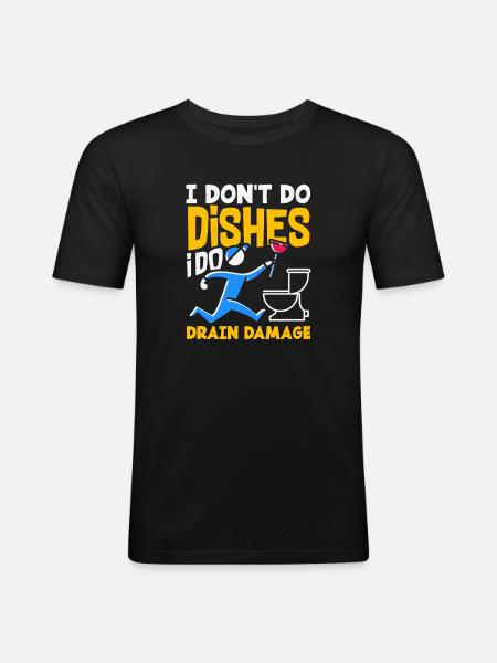 Toilet Clogging Master Funny - Men's Slim Fit T-Shirt - black