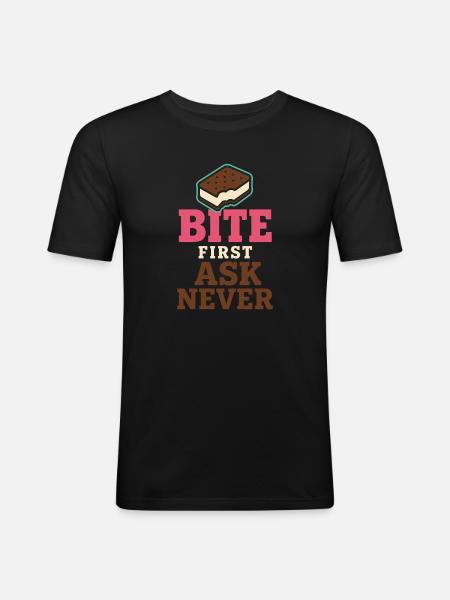 Eis-sandwich-liebhaber Sommerdessert - Men's Slim Fit T-Shirt - black