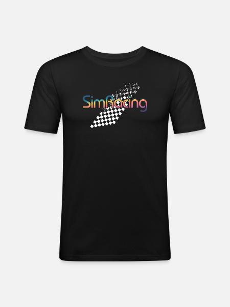 SimRacing Gradient Logo - T-shirt près du corps Homme - noir