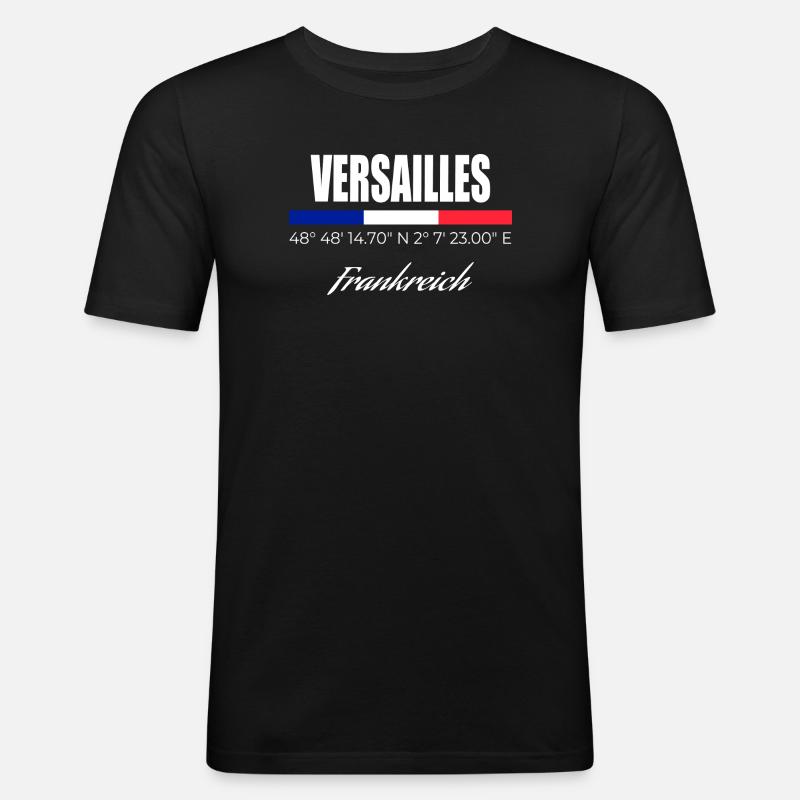 Versailles - Männer Slim Fit T-Shirt - Schwarz
