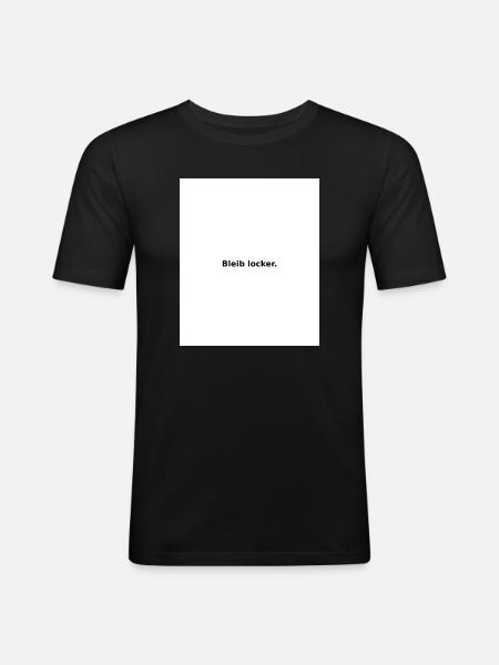 Stay Relaxed – Minimal Slogan - Men's Slim Fit T-Shirt - black