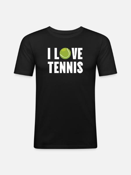 I Love Tennis - Men's Slim Fit T-Shirt - black