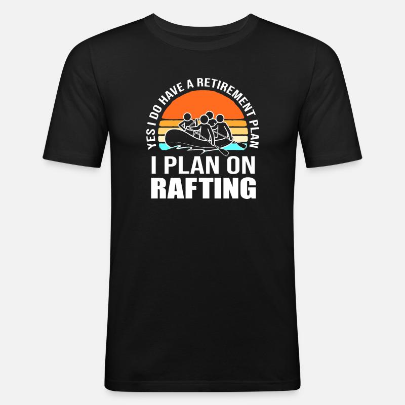 Paddelboot Kajakfahren Kajak Rafting - Männer Slim Fit T-Shirt - Schwarz