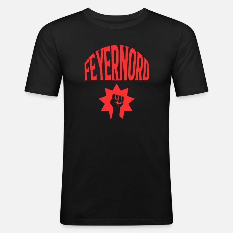 Feyernord - Männer Slim Fit T-Shirt - Schwarz