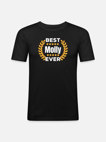 Best Molly Ever Legend Name Gift - Men's Slim Fit T-Shirt - black