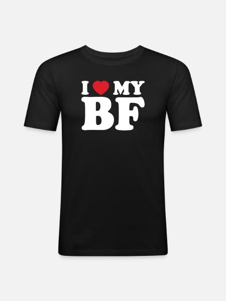 I Heart My BE Tee - Men's Slim Fit T-Shirt - black