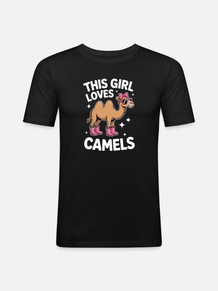 Camel Saying, Funny Camel Gift - Men's Slim Fit T-Shirt - black