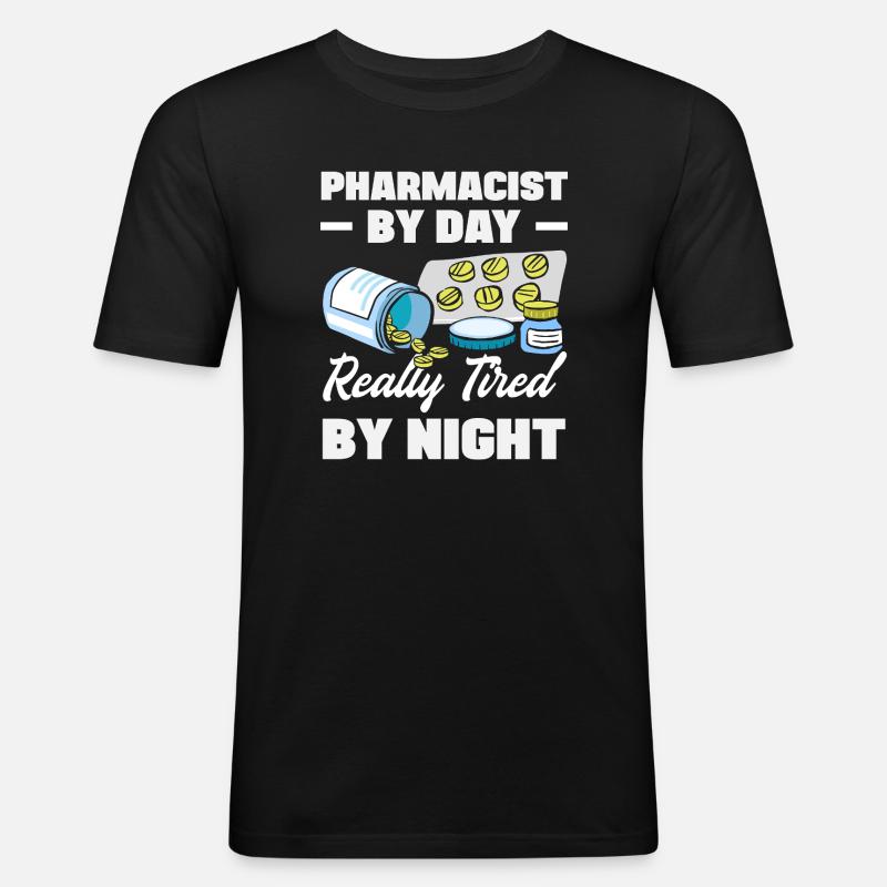 Apotheker Pharmazeutisch-technischer - Männer Slim Fit T-Shirt - Schwarz